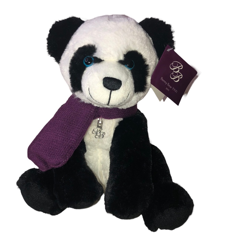 Ben Bridge Bear; NWT Teddy Bear Soft Plush w/Purple Scarf 10” Stuffed Animal